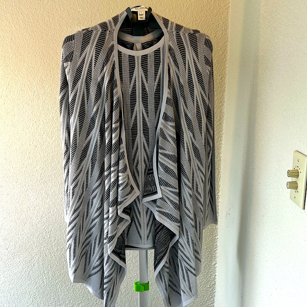 Gray and Black St. John Collection Twin Set
